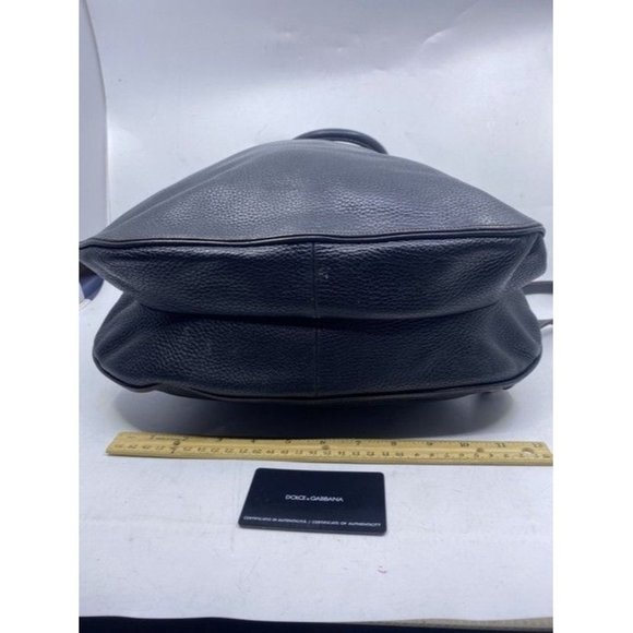 Dolce And Gabbana Miss Catch Fold Over Tote Black Leather Cross Body Bag - Picture 5 of 12